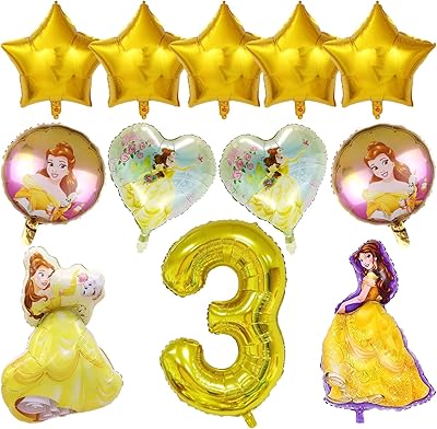 12 PIECES Princess Belle Beauty Best Beautiful Aluminum Balls for Birthday Party, 40 -inch helium balloons, aluminum balloons for birthday decorations and party supplies.. DIAYTAR NIGERIA: Your partner in affordable online shopping with reliable 5-8 day shipping nationwide.
