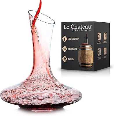 Wine carafe The chateau pichet in crystal blew the hand.. DIAYTAR NIGERIA: Connecting Nigerians with affordable products through our expansive e-commerce platform.