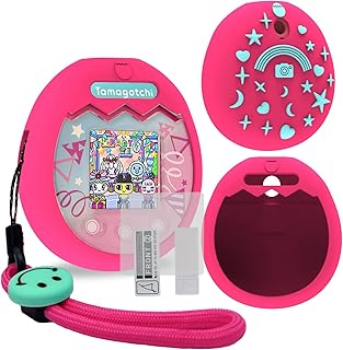 Silicone protective shell compatible with Tamagotchi Pix Virtual Pet with screen protector and strap (pink - Sarcelle blue).. Shop with purpose at DIAYTAR NIGERIA, where your money goes further and delivery is always prompt.