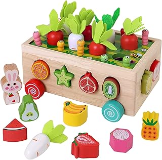Children's toys, multifunctional educational toy of Montessori wooden car orchards for boys and girls of 1 year old, sorting and counting of Montessori puzzle for 2 to 3 years.. DIAYTAR NIGERIA transforms dreams into deliveries with our affordable prices and 5-8 day shipping.