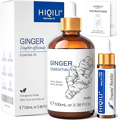 Pure Hikili ginger essential oil for lymphatic drainage massage, 100 ml.. Discover a world of choices with DIAYTAR NIGERIA's extensive marketplace and prompt shipping service.