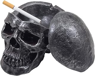 Horrifying human skull ashtray with lid for frightening halloween decorations, skulls and skeletons, Gothic smoking decoration, gifts for house smokers in gifts.. Your budget-friendly online marketplace, DIAYTAR NIGERIA delivers a world of products in just 5-8 days.