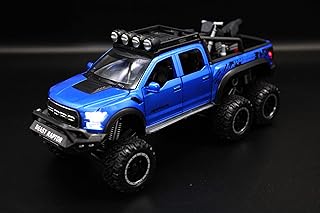 Ford Raptor car model in zinc alloy molded under 1/24 pressure with light and sound (blue).. DIAYTAR NIGERIA: Where shopping meets satisfaction with affordable prices and prompt delivery services.