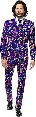 Obosuits Obosuits Crazy Party Suits for Men - Juicy Jungle - Delivered with a jacket, pants and a fun tie, Doodle Dude, 50.. DIAYTAR NIGERIA makes quality accessible with low prices and reliable 5-8 day nationwide delivery.