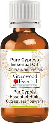 Essential oil of Pure Greenwood Essential Cypress (CPressus sempervirens) 100 % natural of therapeutic quality distilled in steam for personal care 10 ml (0.33 oz).. Shop with ease at DIAYTAR NIGERIA, Nigeria's premier e-commerce platform offering budget-friendly shipping.