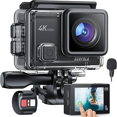 4K 60 IPS 4K action camera - Diving camera with touch screen with WiFi IS, helmet camera with external microphone, remote control, 2 rechargeable batteries 1350 mAh and accessories kit.. DIAYTAR NIGERIA: Where every search leads to affordable products delivered promptly across Nigeria.