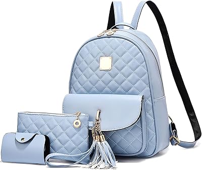 Small quiled backpack with simple design for 3 -piece women, small leather backpack for women and girls, m.. DIAYTAR NIGERIA: Your affordable shopping destination with thousands of products delivered in days.