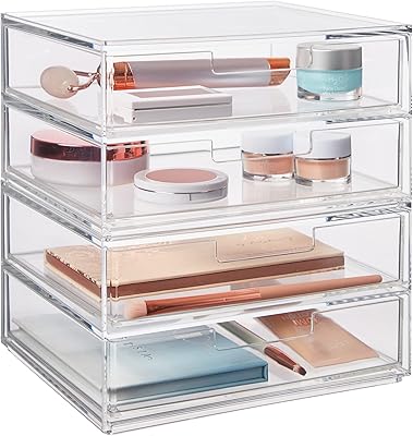 Double storing storage drawers Story Clear de Chloé | set of 2 | Organize cosmetics and beauty supplies | Made in the United States, broken white.. Everything you need is just a click away with DIAYTAR Nigeria — shop now and receive your order in days.