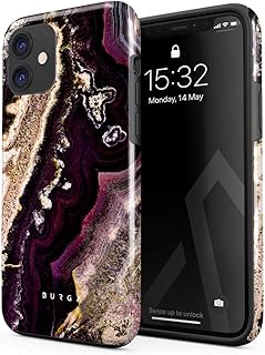 Burga iPhone 12 compatible shell - Double -layer Hybrid Hybrid shell + Violet and gold marble silicone protective shell - Striking -resistant antichoc shell.. The future of Nigerian shopping is here — DIAYTAR Nigeria.