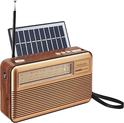 Gillem Portable Radio, Portable short radio with the best reception, classic radio with Bluetooth speaker, USB/TF card input, works on battery or CC power supply, rechargeable solar radio.. Shop smart with DIAYTAR NIGERIA, offering a vast product range delivered to your doorstep within a week.