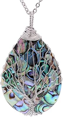 Handwrod Necklier Tree In Life Shell In the shape of a tearful fashion necklace for women.. DIAYTAR NIGERIA: Your affordable shopping destination with thousands of products delivered in days.