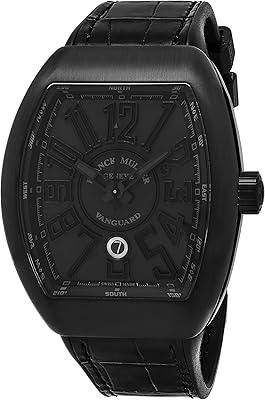Men's Watch Franck Muller Vanguard Black Dial And Automatic Date Black Rubber Bracelet Swiss V 45 SC Dftt NR BN NR.. DIAYTAR NIGERIA promises affordability and variety with every purchase, delivered in 5-8 days.