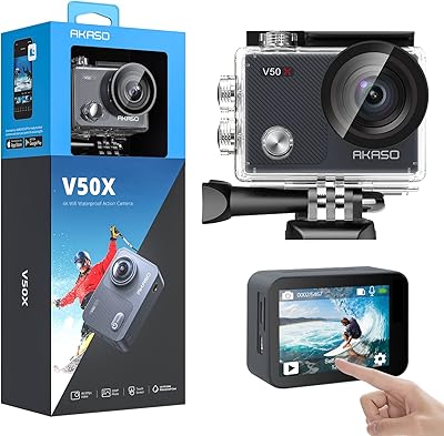 Akaso V50X Native Wi-Fi 4K30FPS Wi-Fi Camera with EIS touch screen and webcam zoom 4x 130 waterproof, supports an external microphone and a remote-controlled sports camera with helmet accessories.. Experience the power of choice with DIAYTAR NIGERIA's vast catalog and affordable 5-8 day delivery.