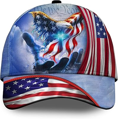 Premium Blue Sky Usa Flag & American Eagle baseball cap, Breaty to Men Patriots, Unique, Bleu Eagle, One Size.. Shop local, shop fast — DIAYTAR Nigeria delivers across the country.