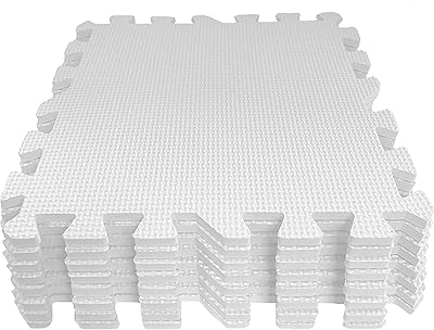 Grendel nested foam carpet set, size 30.5 x 30.5 x 1 cm (8 rooms, white).. DIAYTAR NIGERIA brings the market to your fingertips with affordable prices and swift delivery services.