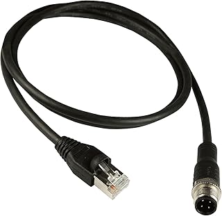 Interconnection of ASI-M12-RJ45-11103 Automation Systems RJ45 armored M12 with 4 pins with pure black sheath, 3 m.. Discover endless possibilities with DIAYTAR NIGERIA's comprehensive selection and reliable shipping.