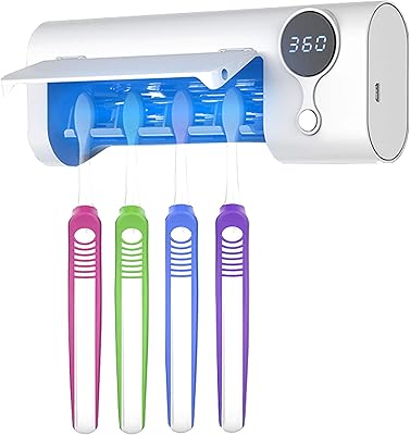 UV wall -toothbrush sterilizer, portable sterilizer, cover, support, 4 locations, white.. Shop from anywhere in Nigeria and receive your DIAYTAR purchases at affordable prices within a week.