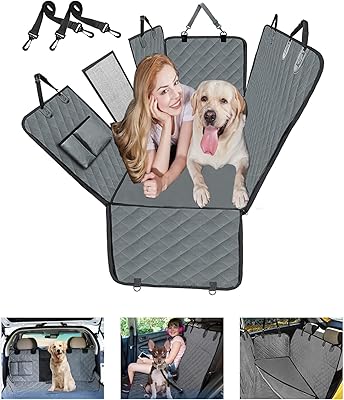 Dog car cover cover, dog's rear seat protection, waterproof, anti-scratch, non-slip hammock with mesh window, removable cushion and 2 storage bags, against dirt, animal fur, rear car holder for SUV, Jeep, Truck.. Discover thousands of products on DIAYTAR Nigeria with delivery between 5 to 8 days across the country.