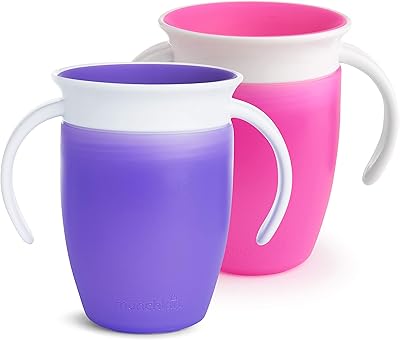 Munchkin Miracle 360 ​​training cup, pink/purple, 7 oz, 2.. Experience the convenience of boundless shopping with DIAYTAR NIGERIA's affordable platform and quick shipping.