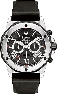 Bulova Marine Star Chronograph Watch for Men with silicone bracelet.. DIAYTAR NIGERIA: Connecting every Nigerian with quality products at prices everyone can afford.