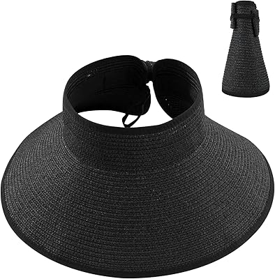 Foldable straw hat for women upf 50+, foldable on a large edge, straw hat with trendy design for holidays, holidays and outdoor activities.. No stress, no delays — DIAYTAR Nigeria is your trusted shopping partner.