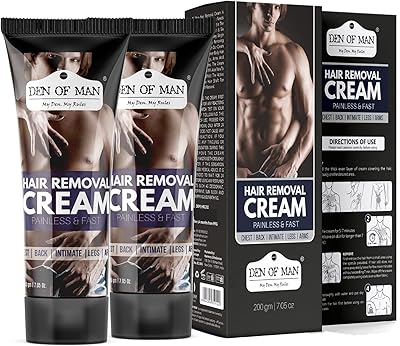 Depilatory cream without bad smell Den of Man® for men, 2x200 g, chest, back, legs, armpits and private parts.. Shop across categories at DIAYTAR NIGERIA with the confidence of prompt and budget-friendly delivery.