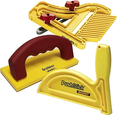 Milescraft 7334 safety pack - includes a feathered board, a pusher stick and a free pusher block.. Shop from anywhere in Nigeria and receive your DIAYTAR purchases at affordable prices within a week.