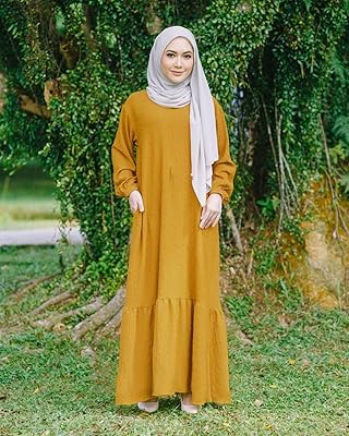 Generic Muslim mode Women Moroccan Dress Dubai Casual Abayas For Turkish Women Indian Ladies Dames Dress Arabic Hijabs Islamic Clothing (Color: Yellow, Size: M).. Shop across boundaries with DIAYTAR NIGERIA's comprehensive platform and budget-friendly delivery.
