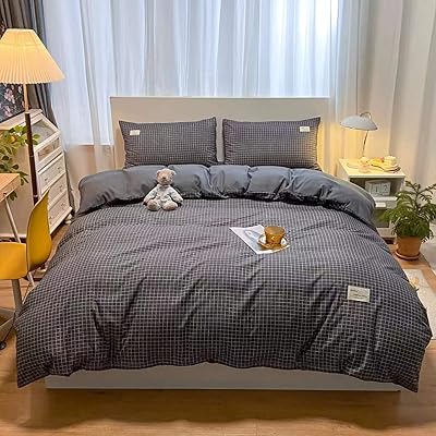 Jieq high quality cotton bedroom, King size sheets, 6 -room set (small black grid).. Shop smarter with DIAYTAR Nigeria — from household essentials to electronics, we have everything you need. Plus, our delivery is fast, secure, and arrives between 5 and 8 days.
