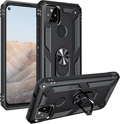 Protective shell for Google Pixel 5A 5G, Rigid Silicone Protective Cock Shock resistant with Support Ring, Black.. Discover why thousands choose DIAYTAR NIGERIA for affordable products delivered in less than a week.