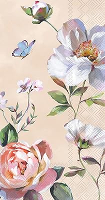 Floral design party towels for guests - 32 pieces | Package of 2 buffet towels, 16 pieces | Designed by Jonah, 8.5 "x 4.5".. Experience the ultimate in shopping convenience with DIAYTAR NIGERIA's vast catalog and 5-8 day delivery.