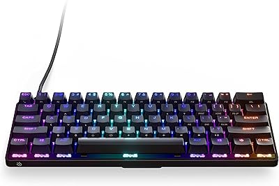 Mini Steelseries Apex 9 mechanical game keyboard - Optical switches 2 sporting points Sport factor integrated at 60 % hot replaceable and American QWERTY design.. Discover why DIAYTAR NIGERIA is the smart shopper's choice for affordable products delivered nationwide.