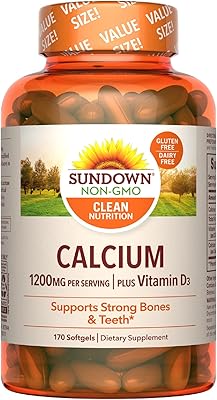 Sundown Calcium 1200 mg plus vitamin D3, supports the health of bones, teeth and the immune system, 170 capsules.. DIAYTAR NIGERIA: Transforming how Nigerians shop with our vast selection and nationwide delivery.