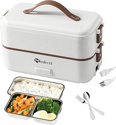 Milantel electric lunch box - Food heater for adults and children to reheat lunch at the office/home/steam trip for rice and 220 V eggs (white).. DIAYTAR NIGERIA combines affordability with convenience, delivering your purchases within 5-8 days.