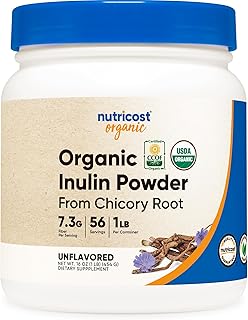 Biological inulin powder Nutricost 1 lb (454 g) 7.5 g of fiber per portion - chicory root - certified organic by USDA.. Experience hassle-free shopping with DIAYTAR NIGERIA's user-friendly platform and prompt delivery service.
