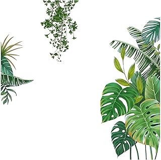 Amate Large Wall Stickers Tropical Green Leaves Design Sticker Window Wall Mural Wall Autocollant Decoration For Children Home Room.. From office supplies to fashion — DIAYTAR Nigeria brings it fast.