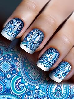 Artificial nails to press - Miracle Art R2010 High quality artificial nails set (Crazy Blue RR2010).. You choose it, we deliver it — DIAYTAR Nigeria makes shopping easy.