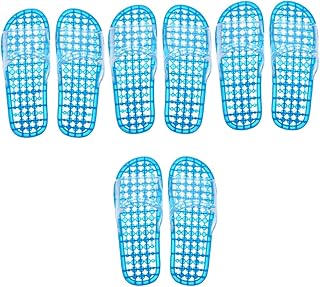 FR Color 4 pairs of blue flat -flat flavors blue, open -end plastic sandals, blue flat summer and shower slides to the house and shower.. DIAYTAR NIGERIA: Your affordable shopping destination with thousands of products delivered in days.
