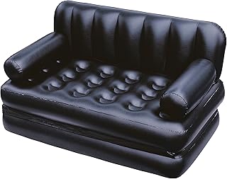 Multi-Usage double sofa Bestway 5x1 inflatable with black air blower 75056.. Shop efficiently from anywhere with DIAYTAR NIGERIA's comprehensive platform and quick delivery options.