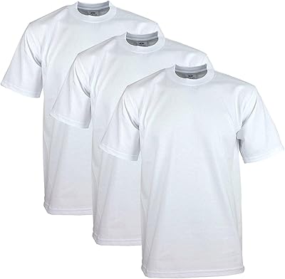 T-shirt with short sleeves and round neck in thick cotton pro club for men, pack of 3.. DIAYTAR NIGERIA: Connecting Nigerians with affordable products through our expansive e-commerce platform.