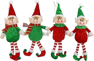 AthwinSo Lot of 4 Christmas doll pendants for Christmas elf decorations for boys and girls, vacation gifts for children and family, 30.5 cm.. Shop from our extensive catalog at DIAYTAR NIGERIA and enjoy doorstep delivery in just 5-8 days.