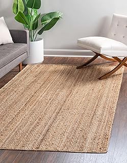 Rectangular natural jute carpet with hand -braided pattern.. Discover endless shopping possibilities at DIAYTAR NIGERIA, with budget-friendly prices and reliable delivery.