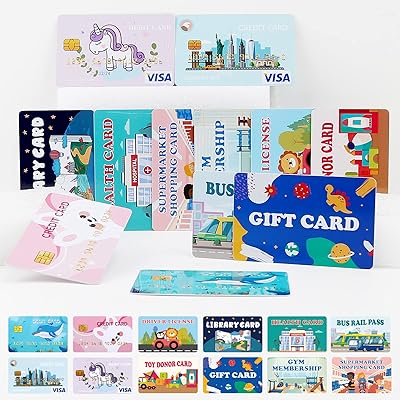 False children's credit cards, credit cards and debit cards for girls and boys, driving license, membership playing cards, false game cards, 12 pieces.. DIAYTAR NIGERIA: Simplifying access to thousands of products with affordable nationwide shipping.