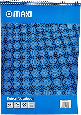 Maxi spiral notebook A4 70 pages format.. Your digital shopping companion, DIAYTAR NIGERIA offers exceptional value with delivery in less than 8 days.