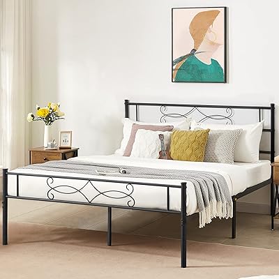Metal bed frame veselo queen size base with head.. Shop smart, shop DIAYTAR - Nigeria's most affordable e-commerce platform with nationwide delivery.