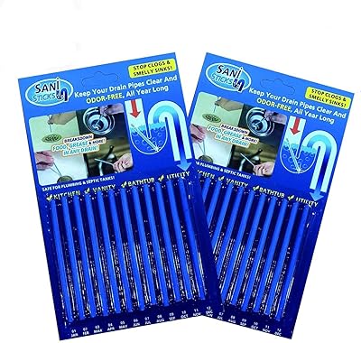 Sanistix, depolluting and deodorant waste water cleanser for kitchen, toilet and bathtub, pack of 2 (24 sticks) Assorted colors.. Shopping made simple with DIAYTAR NIGERIA's vast selection and budget-friendly nationwide delivery.