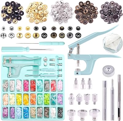 Kaidek Set of pressure pliers with pliers, 31 colors 408 T5, set of metal plastic buttons, set of pressure pliers for seam and crafts, with storage box.. DIAYTAR NIGERIA puts thousands of products at your fingertips with affordable prices and delivery within a week.