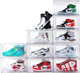 Transparent plastic shoe box, plastic stammering sports shoe box, slightly bulky shoe display, collection box, side opening (10 boxes, transparent).. Big savings, small wait times — shop now at DIAYTAR Nigeria.