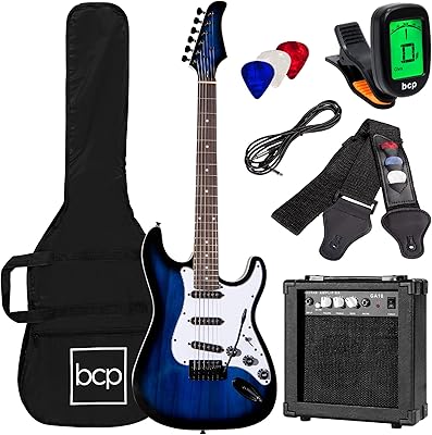 Best Choice Products electric guitar kit for beginners of 39 "with case, strap, 10 watts, ropes, mediators and tremolo bar - Hollywood Blue.. Elevate your shopping experience with DIAYTAR NIGERIA's vast catalog and budget-friendly options.