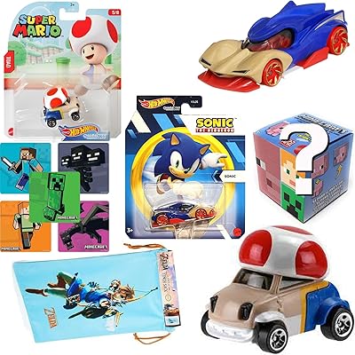 Hot Wheels Fast Tales Sonic the Hedgehog game set: figure toy car + brilliant team + pokeball hanger and 4 -piece retro video poster 4 -piece 4 -piece.. Shop confidently with DIAYTAR NIGERIA, offering affordable prices and reliable delivery within a week.